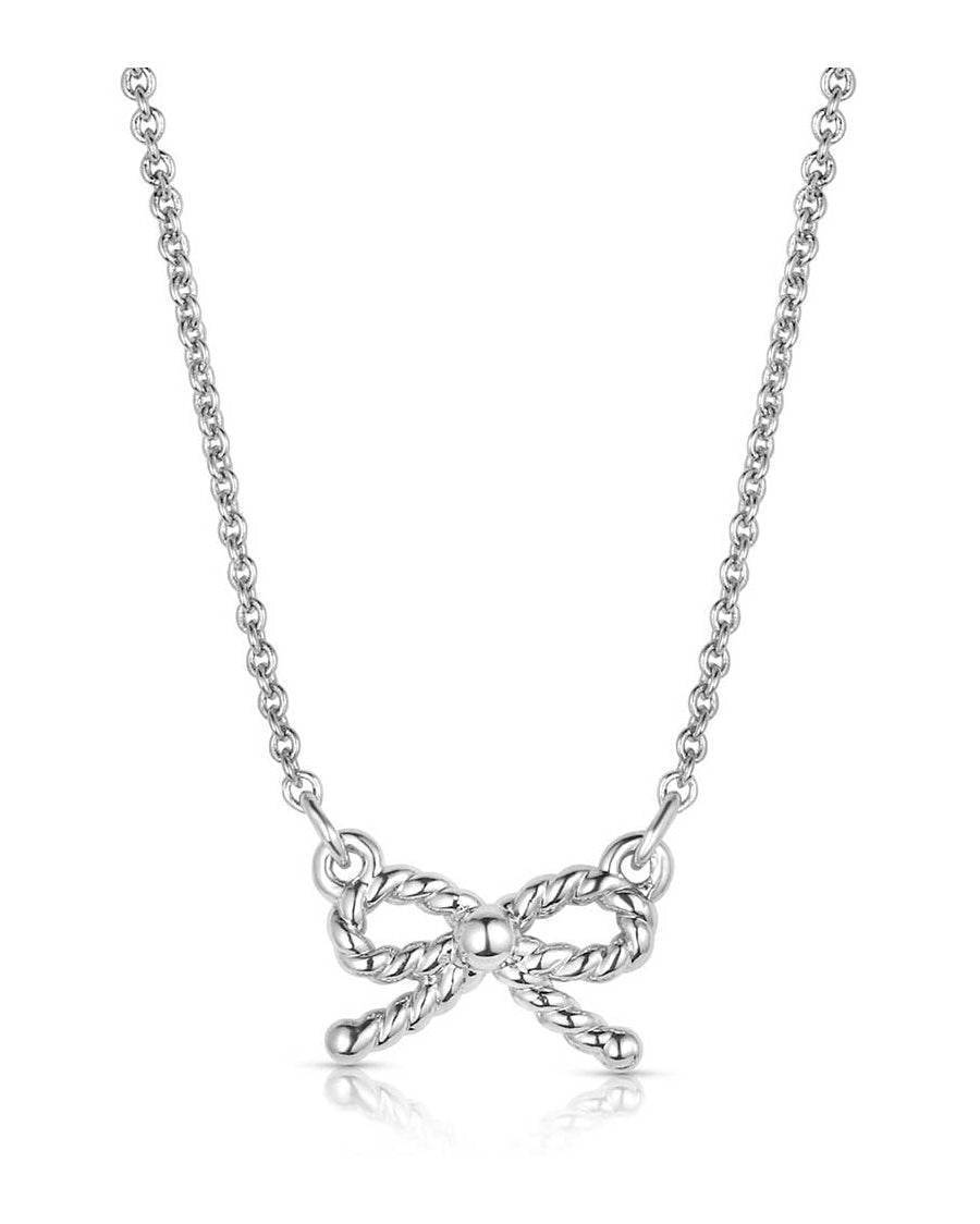 Women's Cowgirls Bow Necklace by Montana Silversmiths from Skip’s Western Outfitters | MON-NC6295-O/S