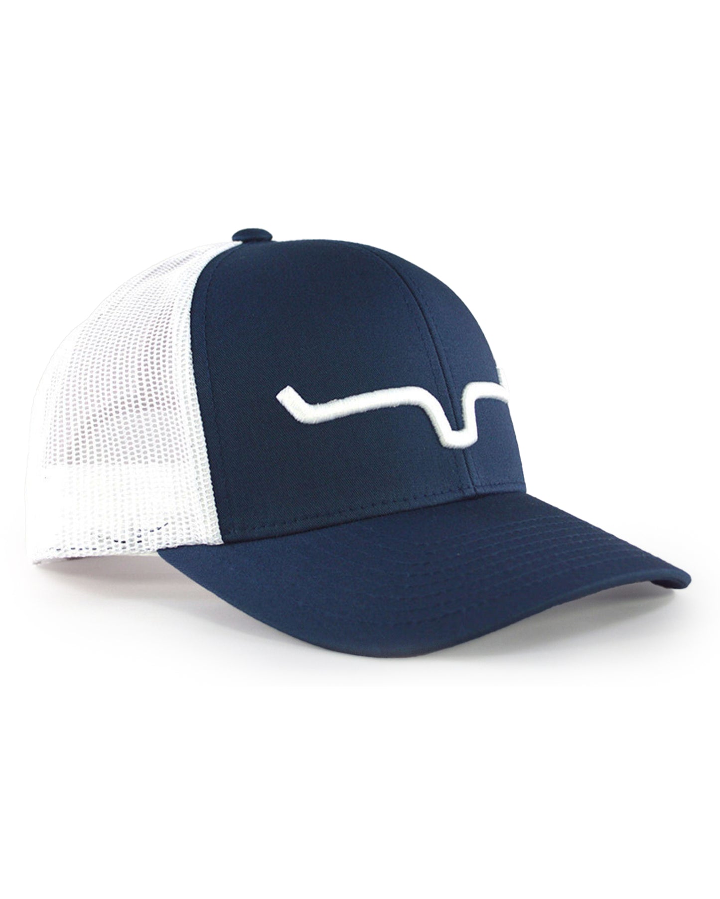 Kimes Ranch Weekly Trucker Cap in Navy/White at Skip's Western Outfitters