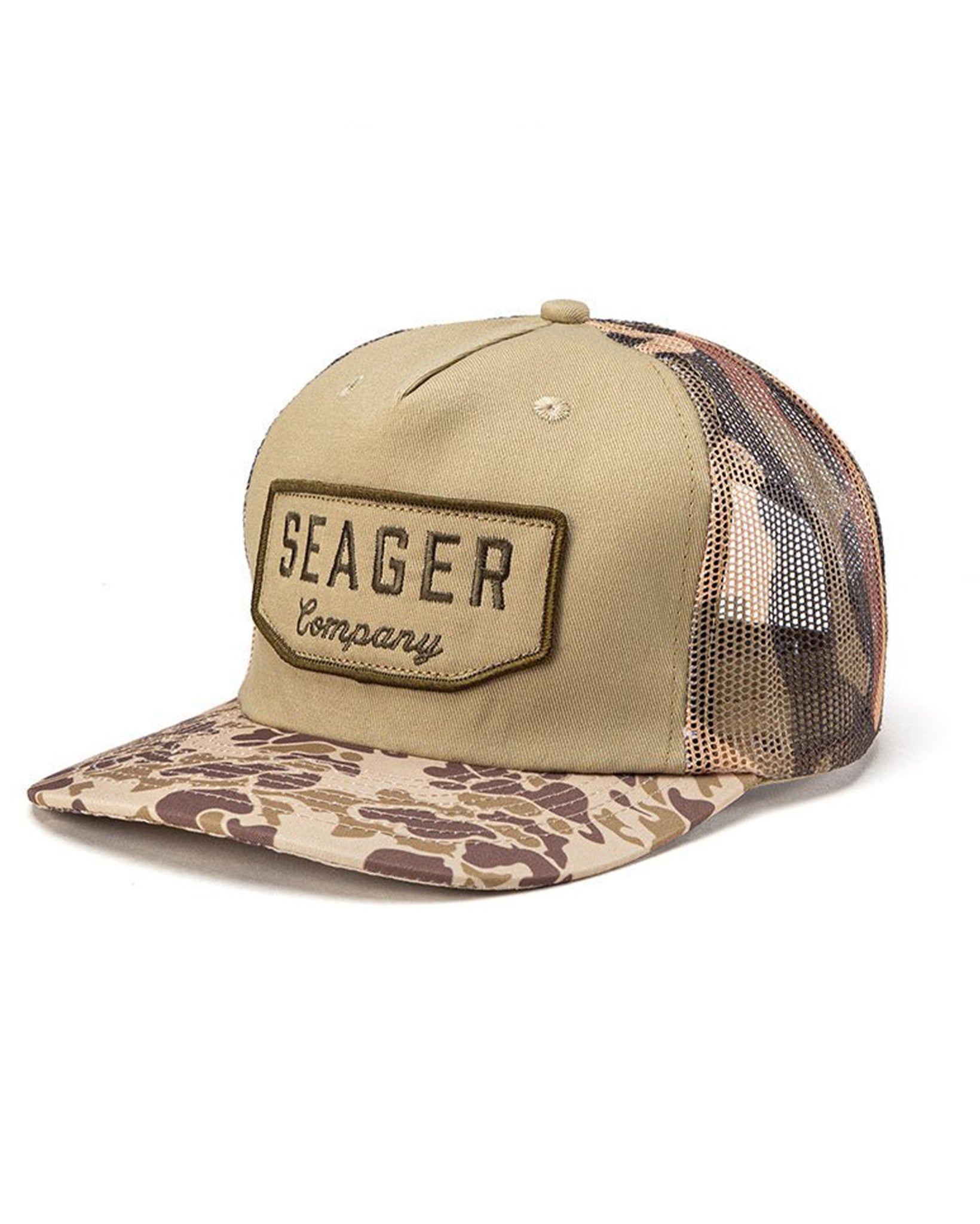 Wilson Mesh Snapback Cap by Seager from Skip’s Western Outfitters | SEA-MHS22WLSDKCMO-O/S-DUCK-CAMO