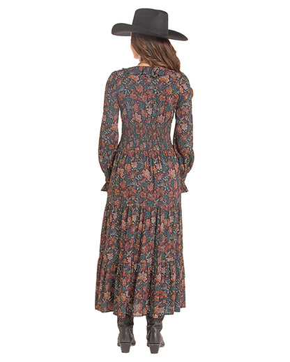Women's Floral Lurex Dress - Bwd2R10016-32