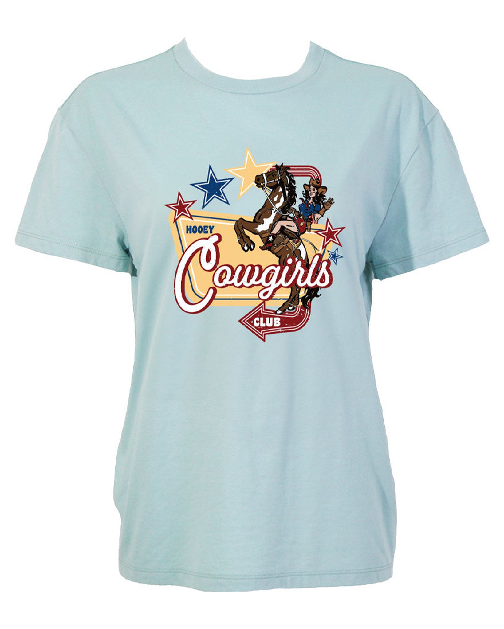 Youth Cowgirl T-Shirt - Ht2639Ltbl-Y by Hooey from Skip’s Western Outfitters | HOO-HT2639LTBL-Y-XS-LIGHT-BLUE