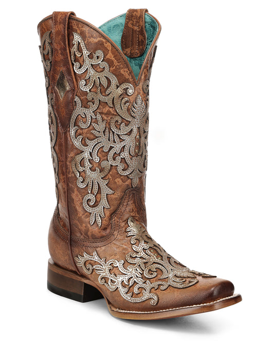 Women's Embroidered Overlay Western Boots - Z5531 by Corral from Skip’s Western Outfitters | COR-Z5531-050-M