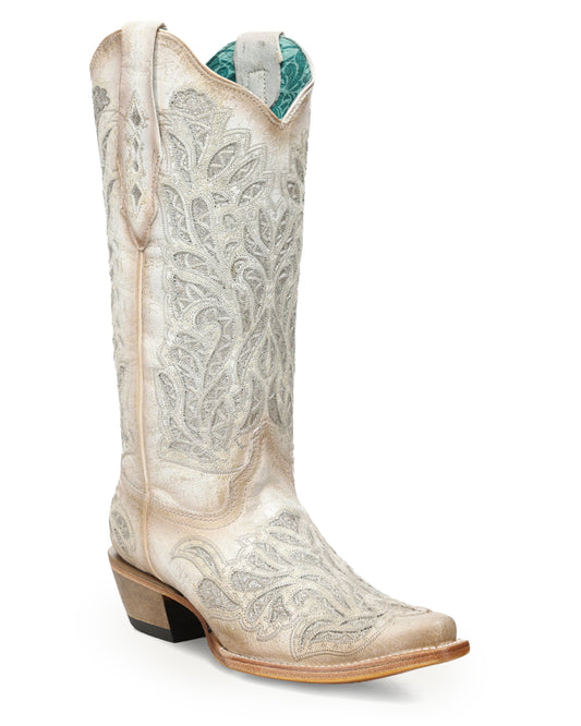 Women's Glitter Inlay Embroidered Western Boots - A5096 by Corral from Skip’s Western Outfitters | COR-A5096-050-M