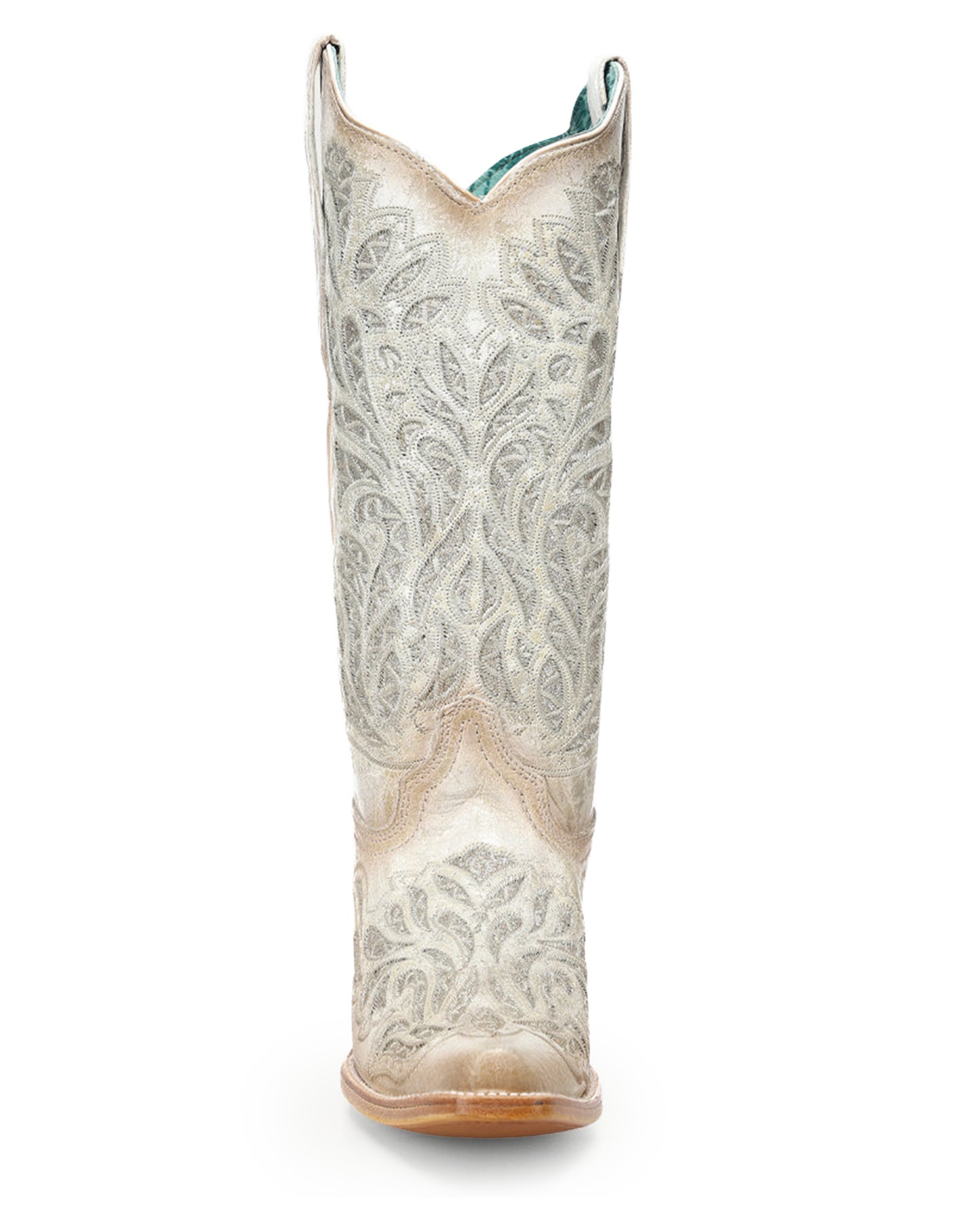Women's Glitter Inlay Embroidered Western Boots - A5096