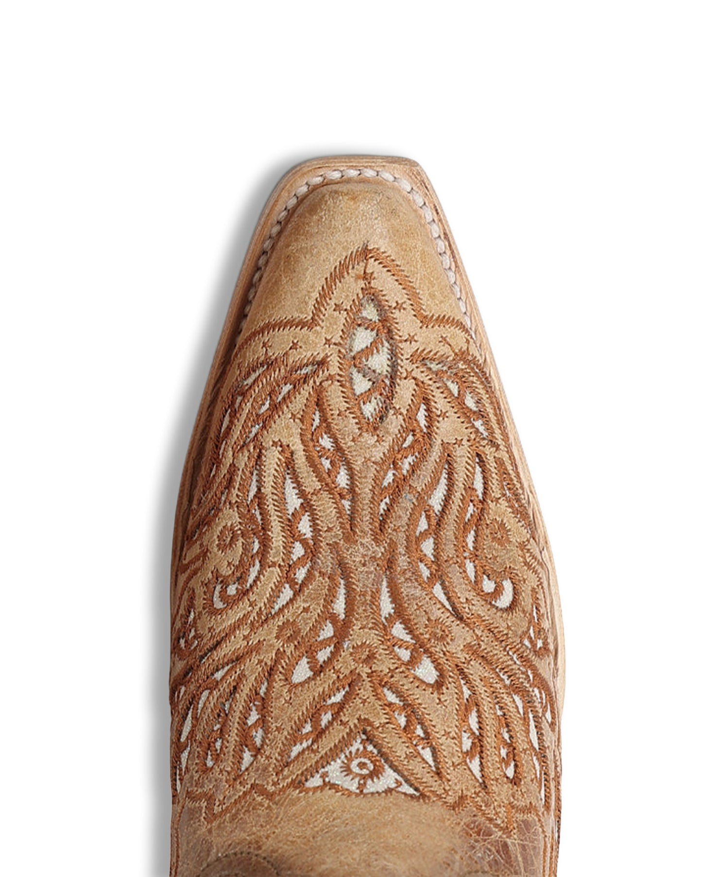 Women's Glitter Inlay Embroidered Western Boots - A5097
