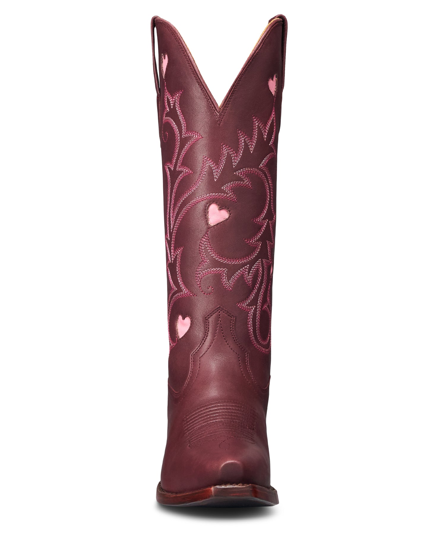 Women's The Annie Hearts Wine Cowhide - 21111-Win
