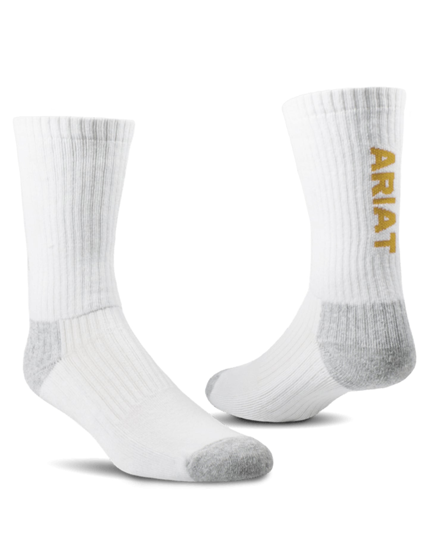 Premium Cotton Crew Socks by NESTERHOSIERY from Skip’s Western Outfitters | NES-AR2239-100-L-WHITE