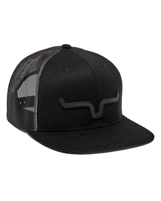 Kimes Ranch ATG Trucker Cap in Black/Black at Skip's Western Outfitters