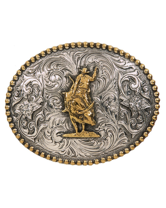 Beaded Edge Bull Rider Belt Buckle by AndWest from Skip’s Western Outfitters | AWE-719-O/S-Reg