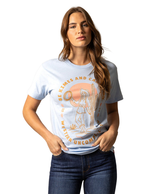 Kimes Ranch Women's Be Kimes Shirt in Baby Blue at Skip's Western Outfitters