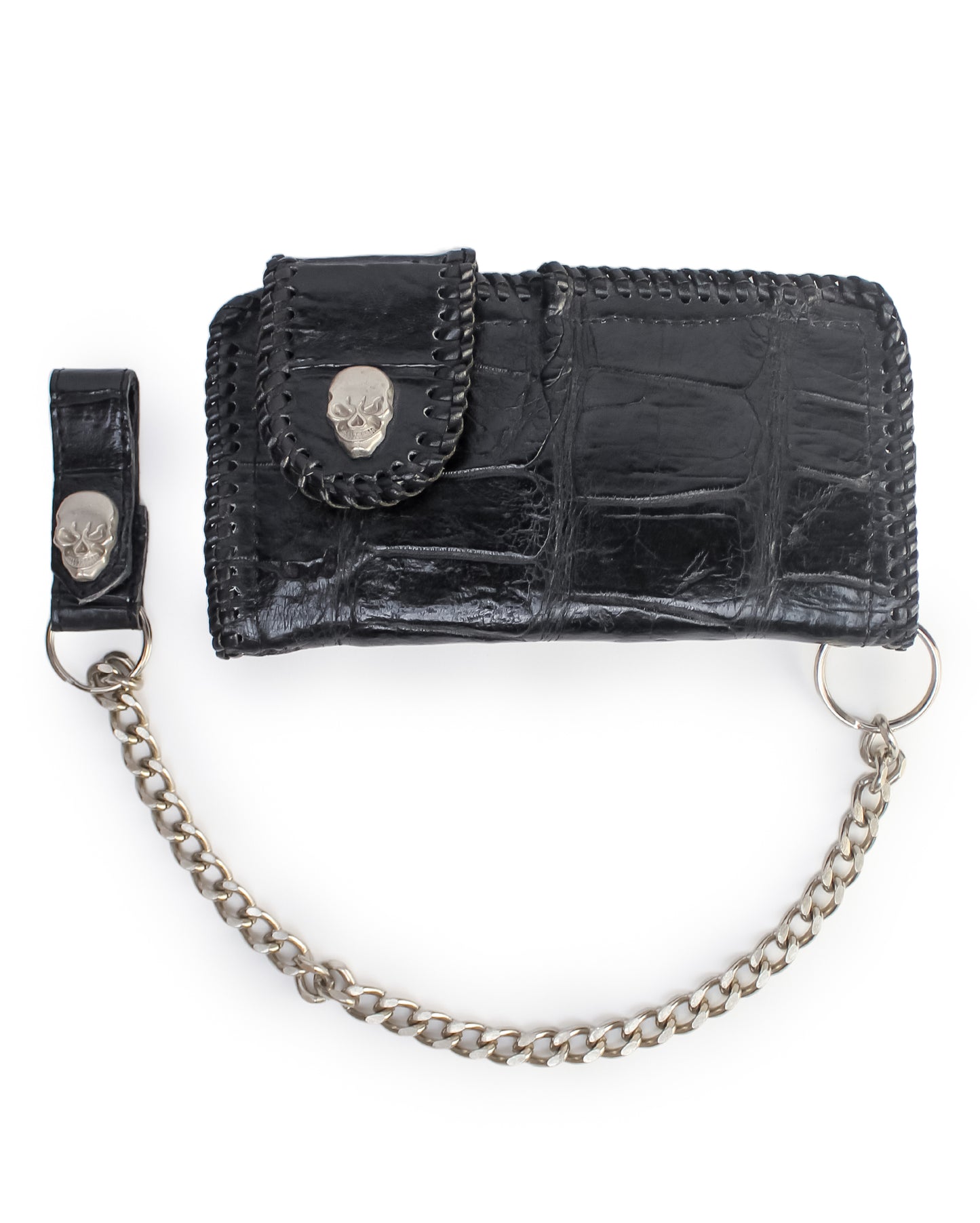 Alligator Rodeo Wallet with Chain - Black