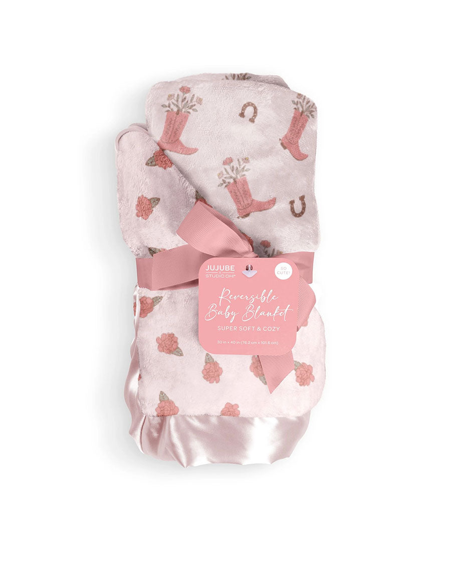 Bloomin' Boot Reversible Baby Blanket - Jf32015Bbt