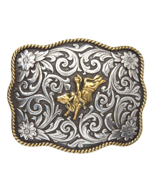 Scalloped Bull Rider Belt Buckle by AndWest from Skip’s Western Outfitters | AWE-941-O/S-Reg