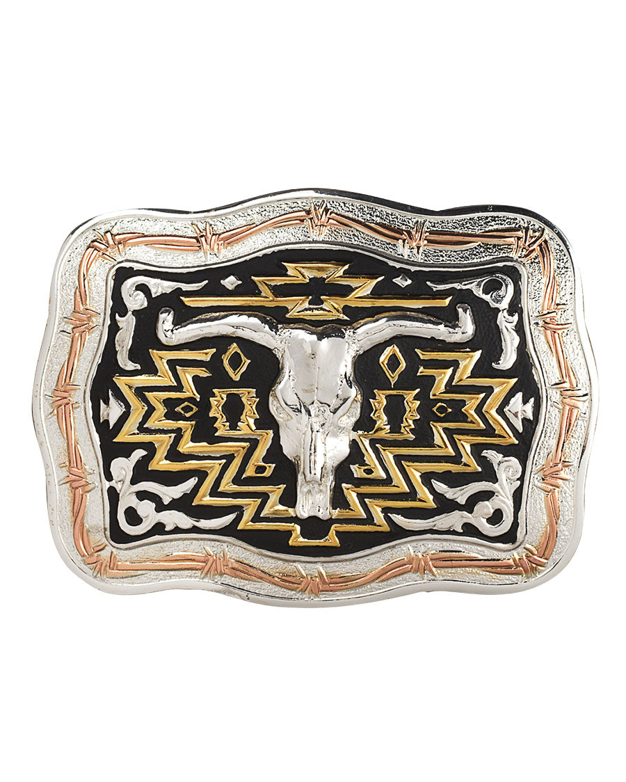 Southwestern Longhorn Belt Buckle - c10015 by MFW from Skip’s Western Outfitters | MFW-C10015-O/S