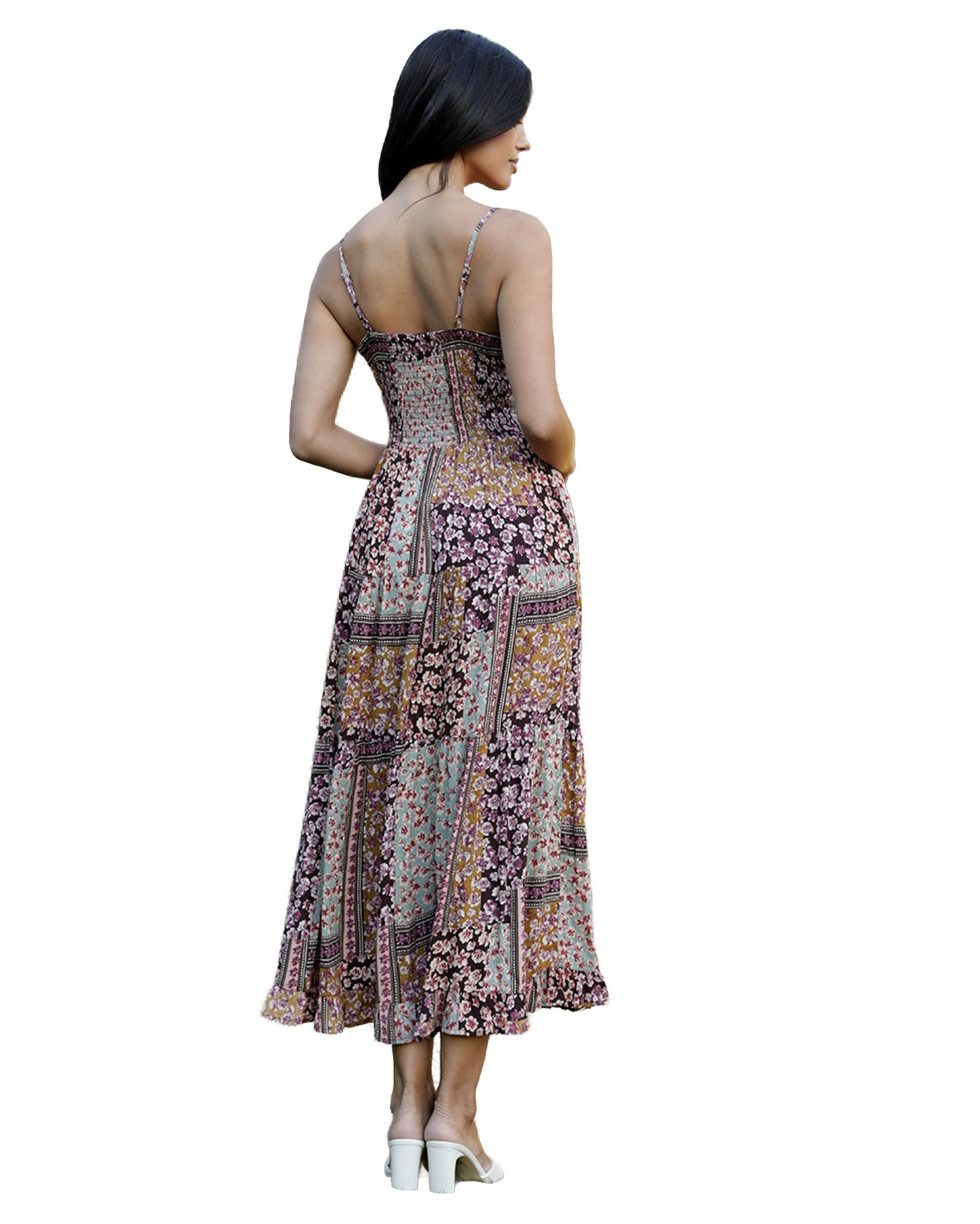 Women's Boho Maxi Dress - C4C84-A947-Multi