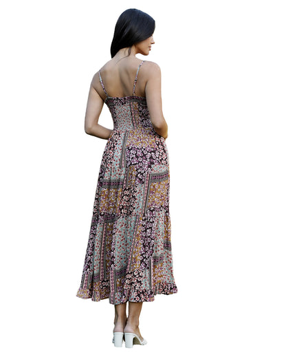 Women's Boho Maxi Dress - C4C84-A947-Multi