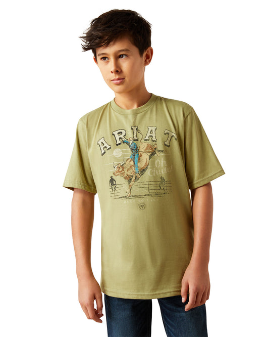 Kids' Ariat Oh Chute T-Shirt by Ariat from Skip’s Western Outfitters | ARI-10060397-XS-TENT-GREEN 