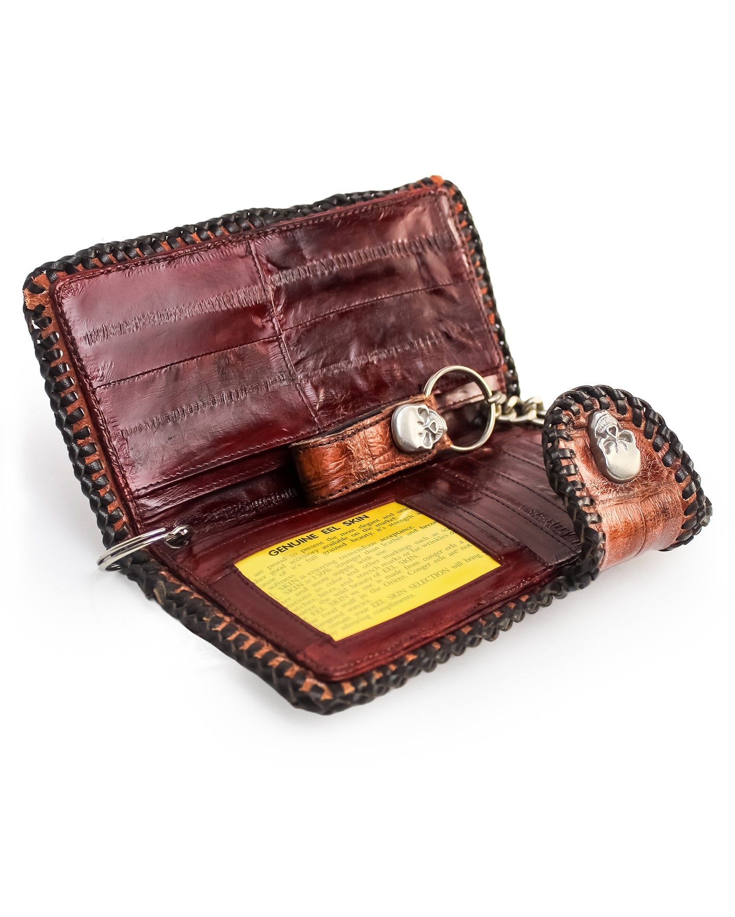 Alligator Rodeo Wallet with Chain - Cognac