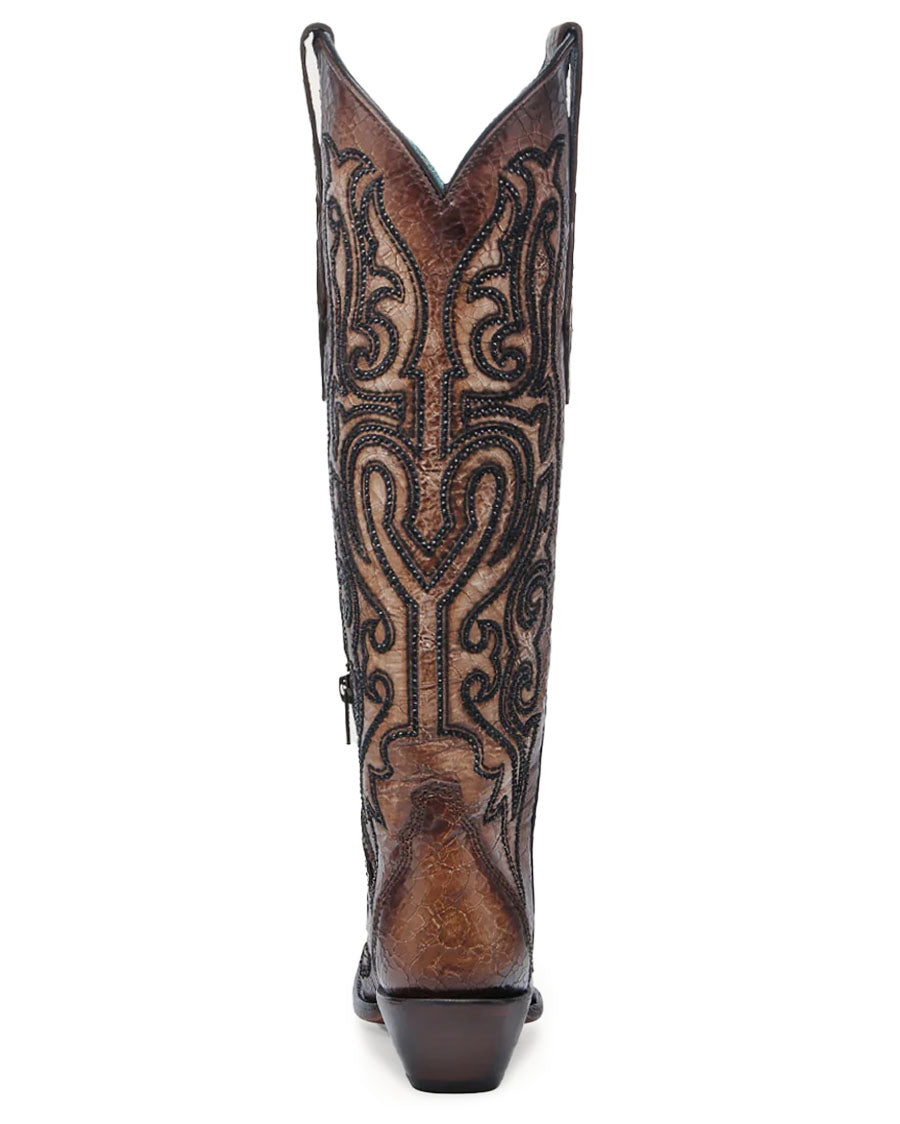 Women's Crackled Crystal Western Boots