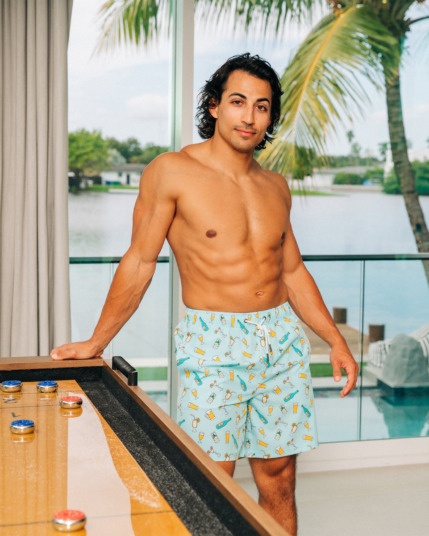 Men's Drinks Swim Shorts by Heat Swimwear from Skip’s Western Outfitters | HSW-FB605-S-DRINKS