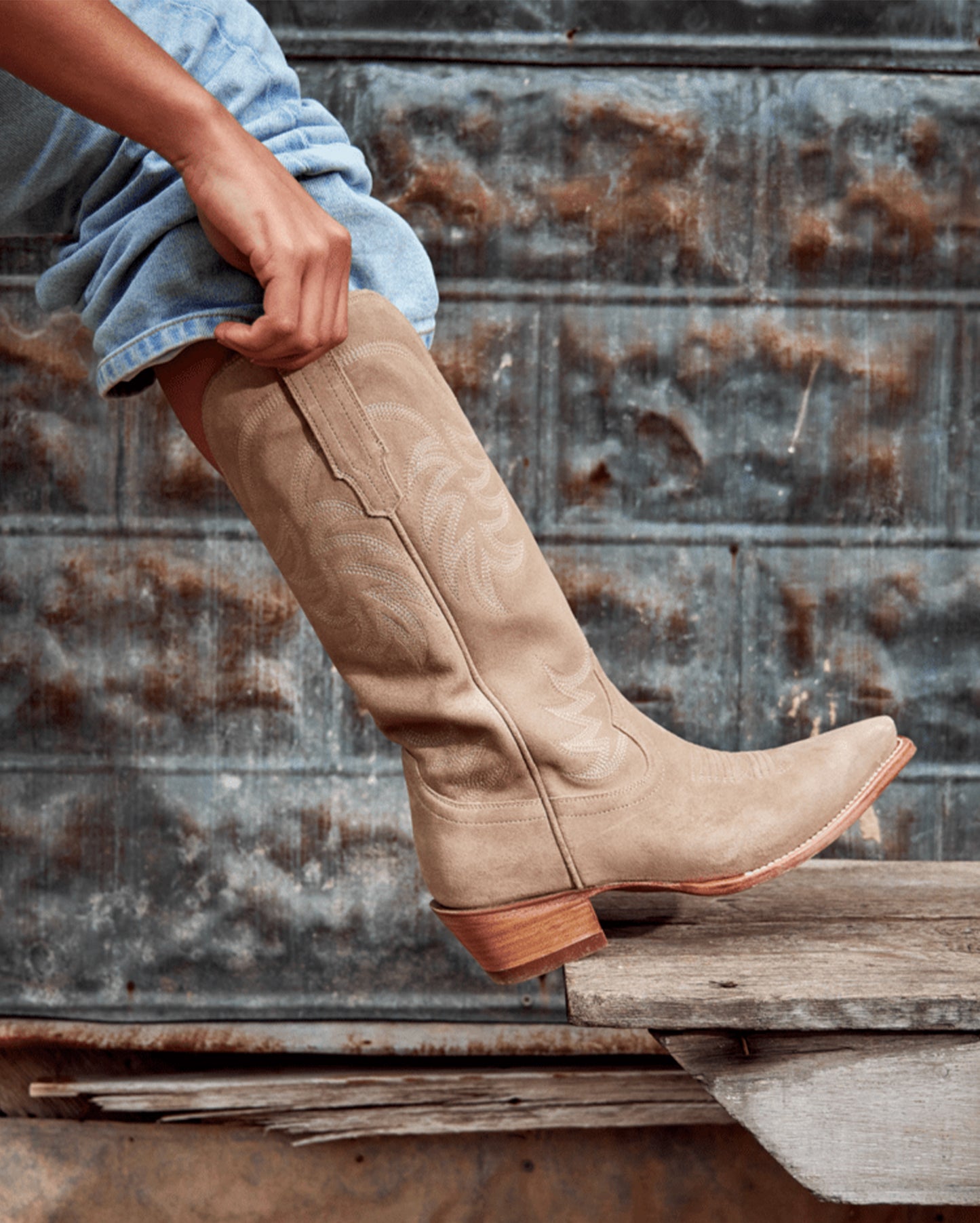 Women's The Annie Suede Western Boots - 20007-Faw