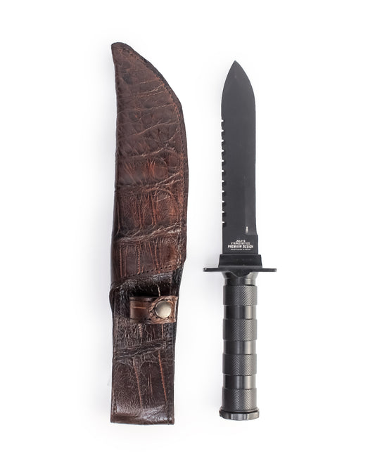 Large Alligator Knife Holster with Jungle Master Knife - Brown