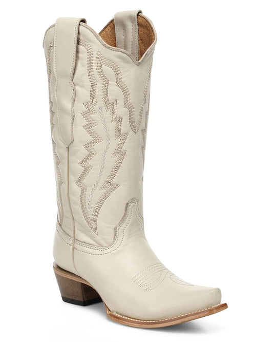 Circle G Women's Bone Embroidery Triad Western Boots - L6338