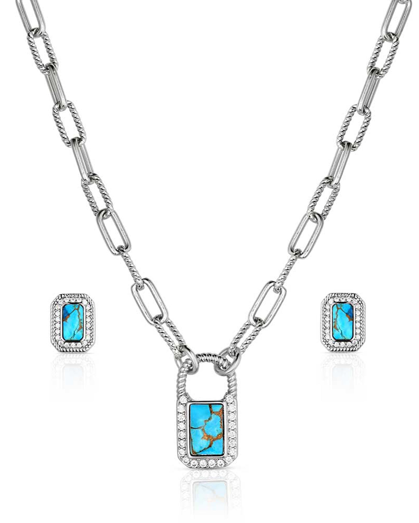 Turquoise Glam Jewelry Set - Js6372