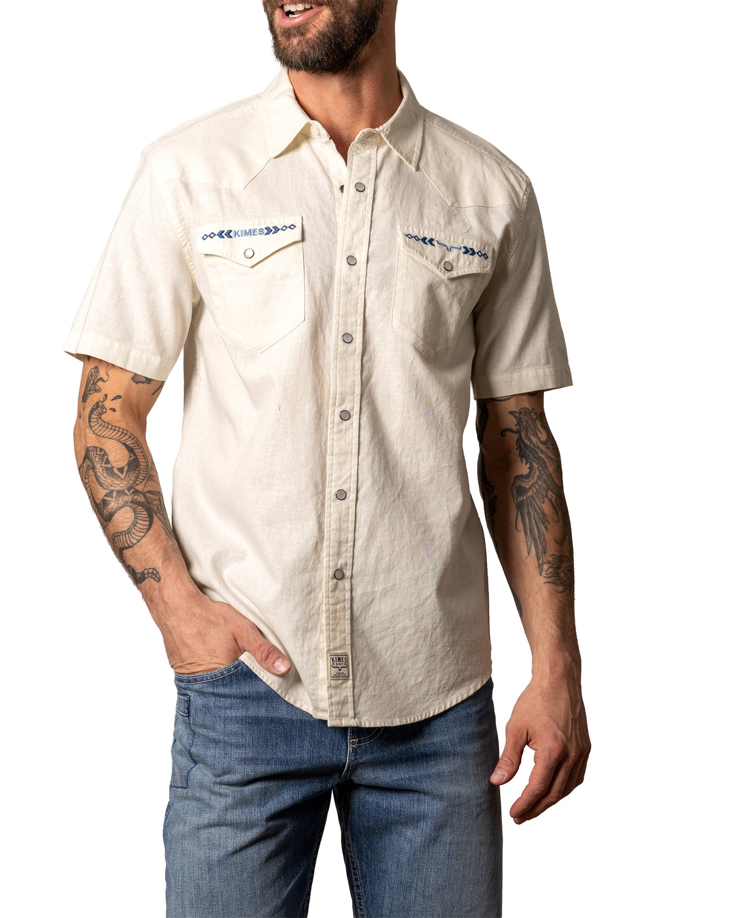 Men's Nuce Short Sleeve Western Shirt - Mds0000072-Gy014