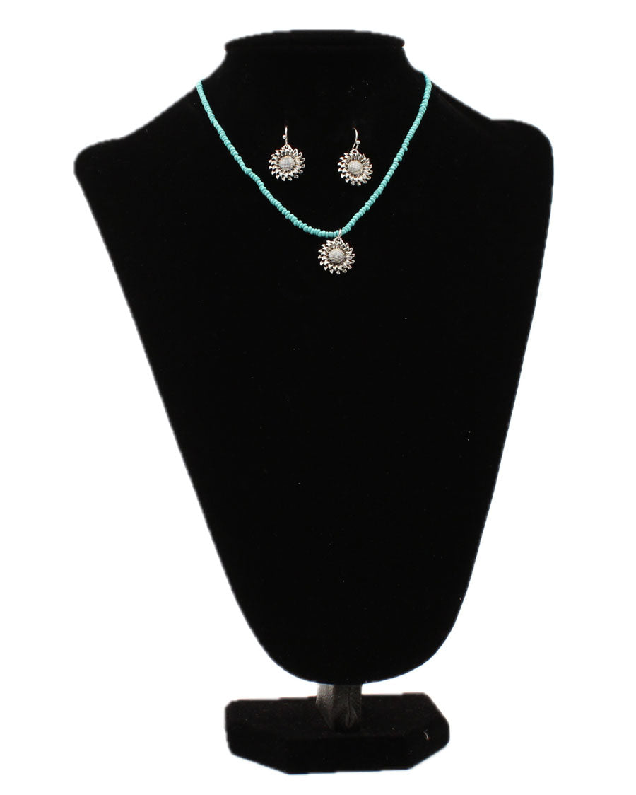 Sunflower Pendant Jewelry Set - 3052133