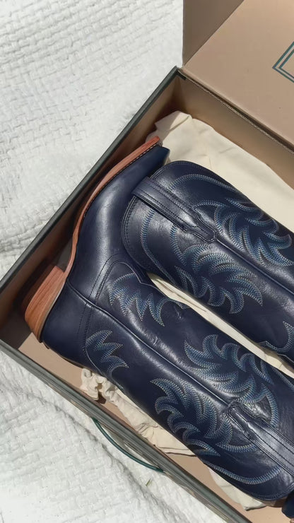Tecovas Women's The Annie in Atlantic Blue Cowhide Western Boots - 21098-Atb