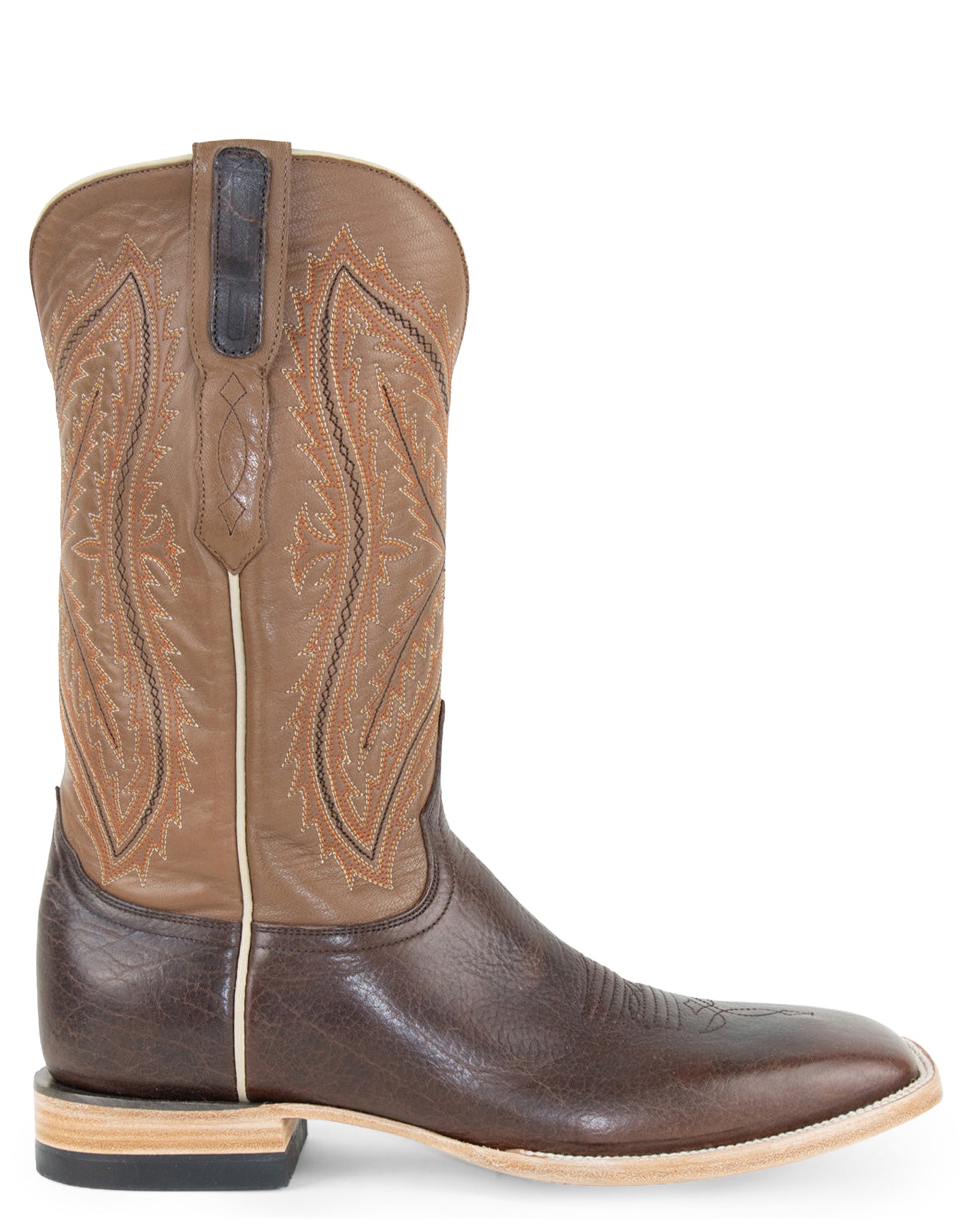 Men's Chocolate Bison Western Boots