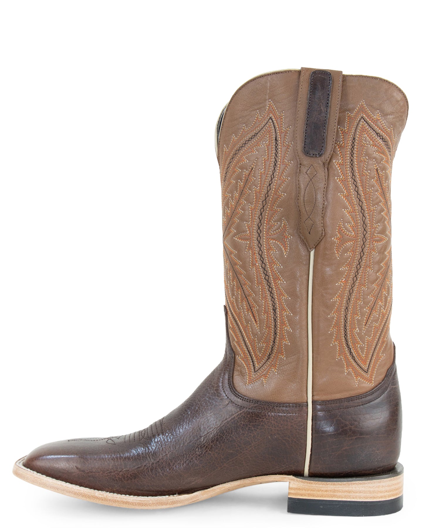 Men's Chocolate Bison Western Boots