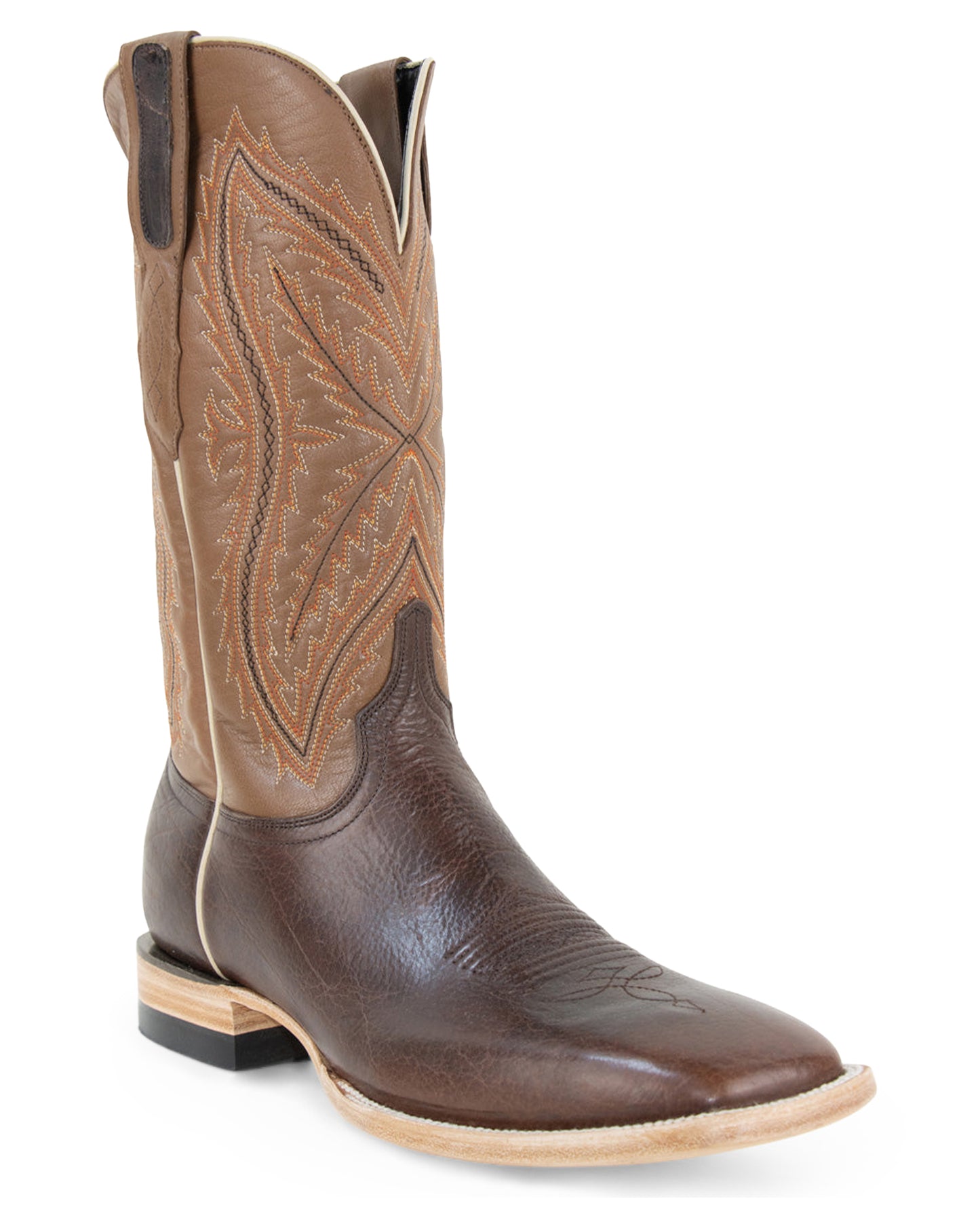 Men's Chocolate Bison Western Boots