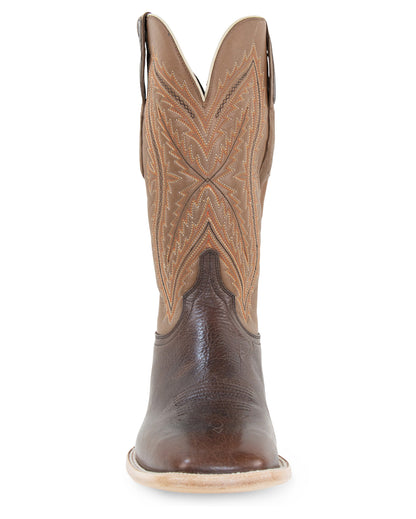 Men's Chocolate Bison Western Boots