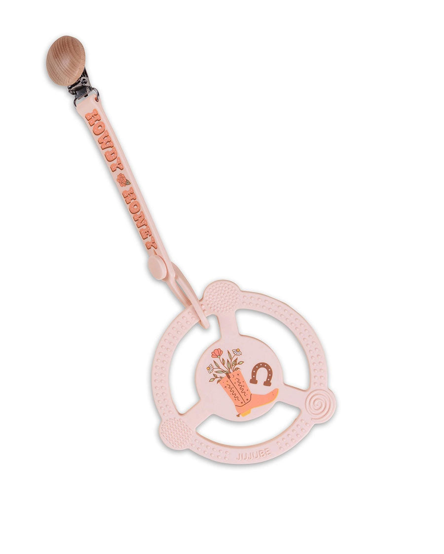 Bloomin' Boot Silicone Teether Ring With Detachable Clip - Jf32040Bbt
