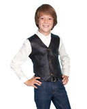 Kids' Snap Front Lambskin Vest