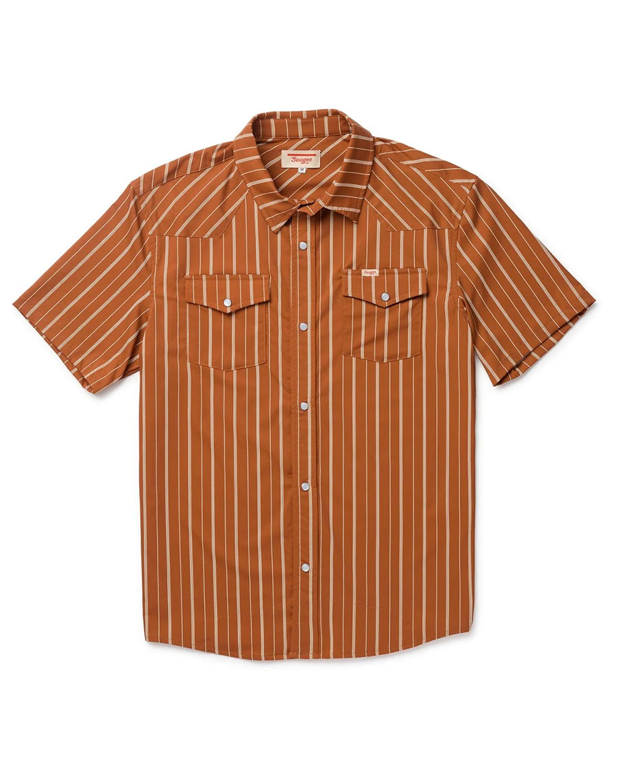 Men's El Ranchero Short Sleeve Western Shirt by Seager from Skip’s Western Outfitters | SEA-MSSP25RNCHSSRST-L-RUST