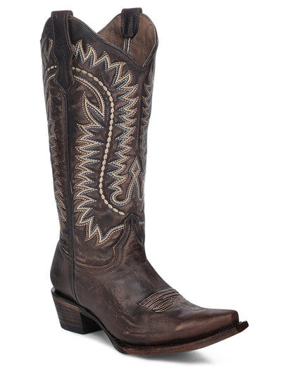 Women's Modern Embroidery Western Boots - L8014 by Corral from Skip’s Western Outfitters | COR-L8014-070-M