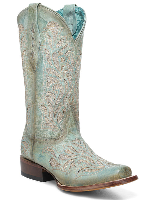 Women's Glitter Inlay Western Boots - A4880