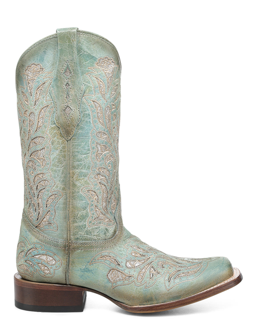 Women's Glitter Inlay Western Boots - A4880