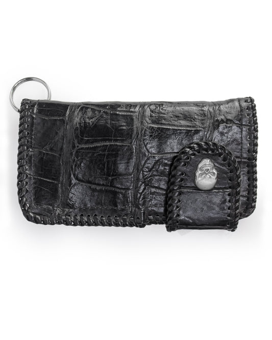 Alligator Rodeo Wallet with Chain - Black by PRC from Skip’s Western Outfitters | PRC-PRC0004-BLK