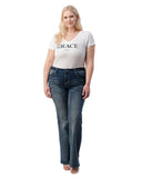 Women's Plus Size Distressed Pocket Jeans