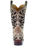Women's Sequin Inlay Floral Embroidered Boots
