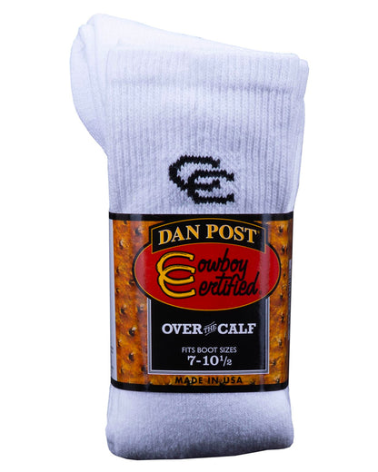 Men's Cowboy Certified 2-Pack Socks by Dan Post Accessories from Skip’s Western Outfitters | GET-DPCBC10-L-WHITE