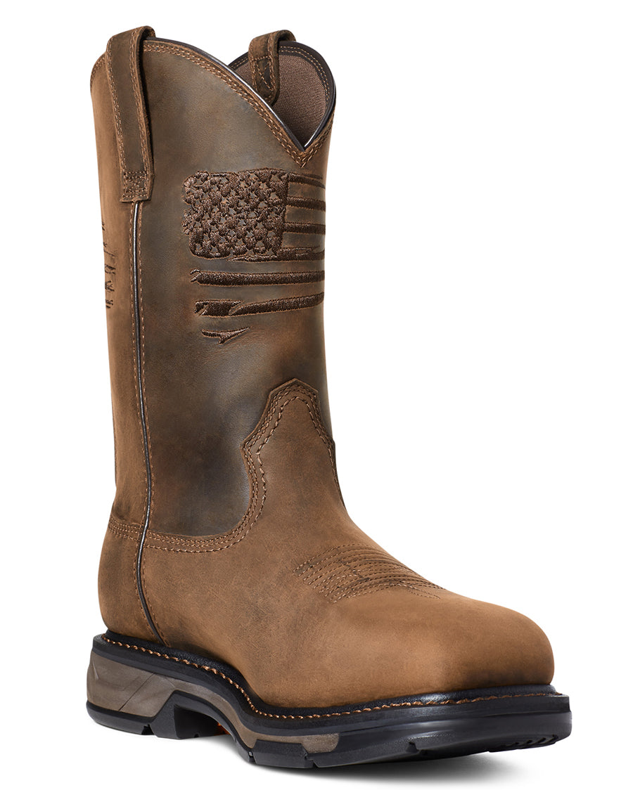 Men's WorkHog XT Patriot Waterproof Carbon Toe Work Boots by Ariat from Skip’s Western Outfitters | ARI-10036002-070-D