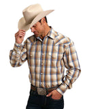 Men's Ombre Plaid Western Shirt
