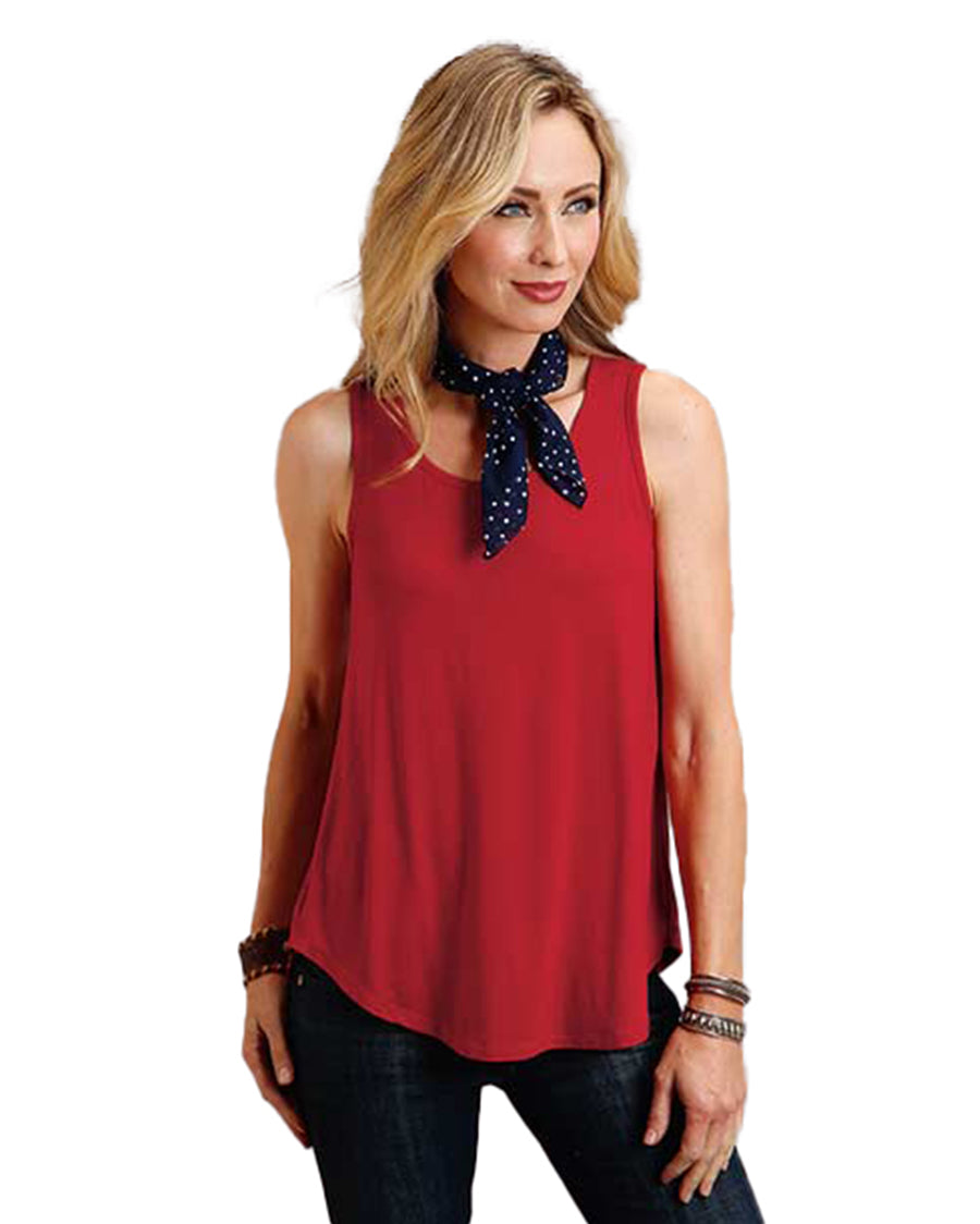Women's Sleeveless Tank by Stetson from Skip’s Western Outfitters | KAR-11-037-0514-2038-RE-S-Red