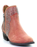Women's Studded Fashion Ankle Boots - Red