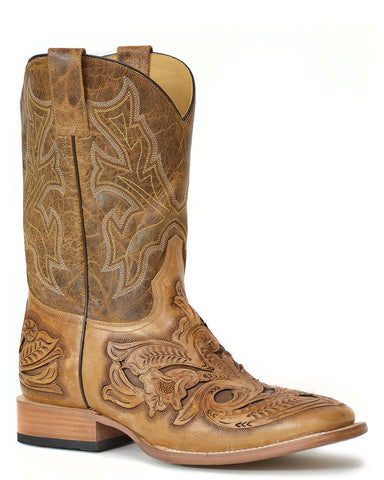 Men's Handtooled Wicks Western Boots